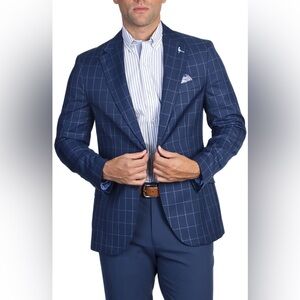 Tailorbyrd CLASSIC NAVY WINDOWPANE Sport Coat